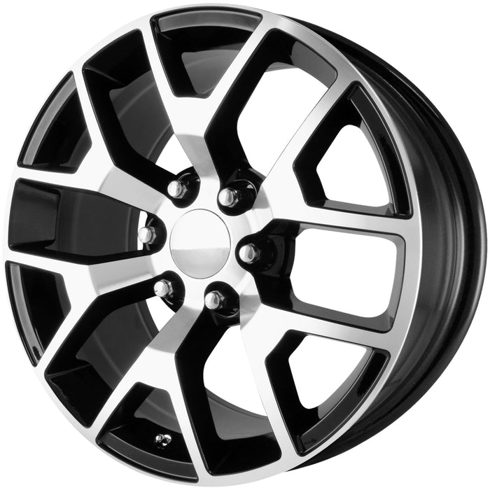 (Set of 4) OE Revolution G-04 22x9 6x5.5" +31mm Black/Machined Wheels Rims