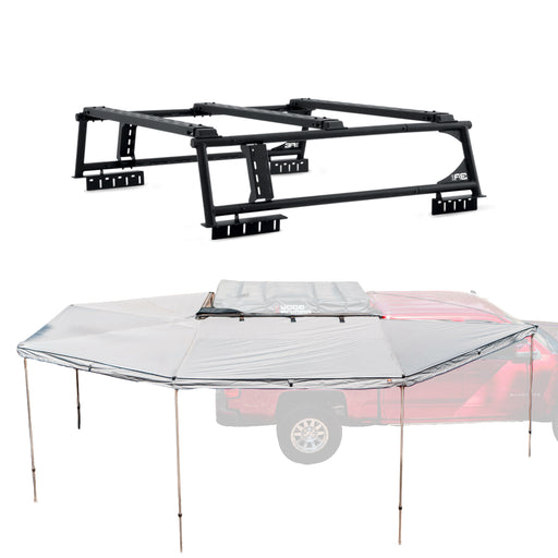 Body Armor 4x4 Overland Rack w/Sky Ridge 270XL Awning Passenger Side TK-6126-2027