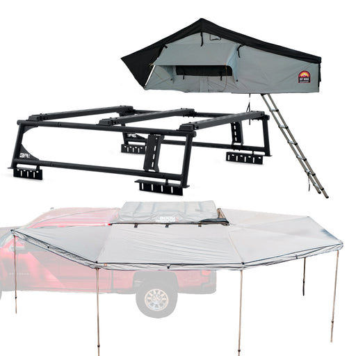 Body Armor 4x4 Overland Rack & Sky Ridge Pike 3-Person Tent w/270XL Awning Driver Side TK-6126-20011-2026