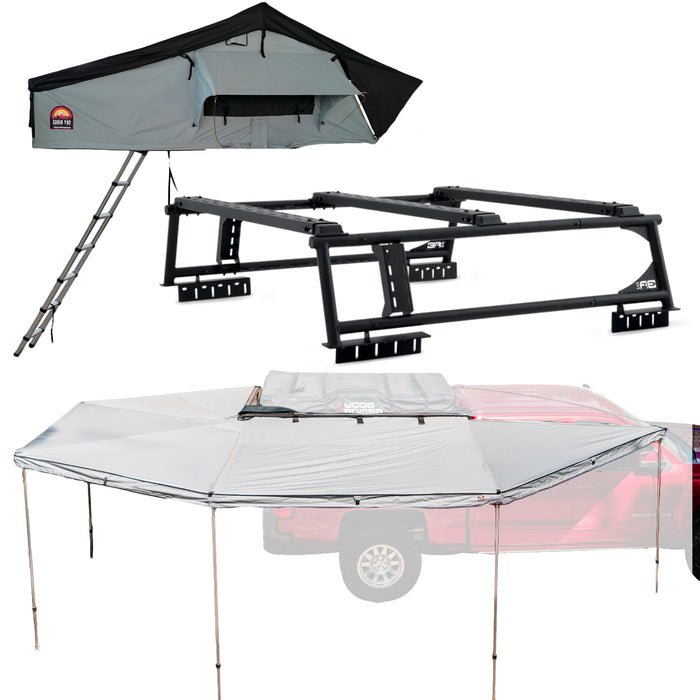 Body Armor 4x4 Overland Rack & Sky Ridge Pike 3-Person Tent w/270XL Awning Passenger Side TK-6126-20011-2027