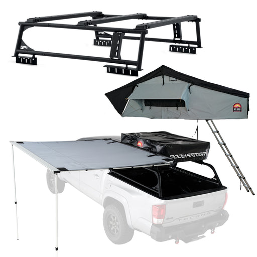 Body Armor 4x4 Overland Rack & Sky Ridge Pike 3-Person Tent w/6.5' Awning TK-6126-20011-20020
