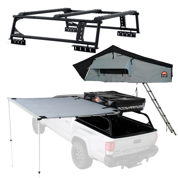Body Armor 4x4 Overland Rack & Sky Ridge Pike 3-Person Tent w/6.5' Awning TK-6126-20011-20020