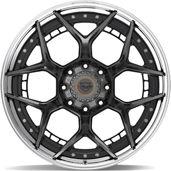 (Set of 4) 4Play Forged 4PF6 24x14 8x6.5" -76mm Black/Tint Wheels Rims 24" Inch