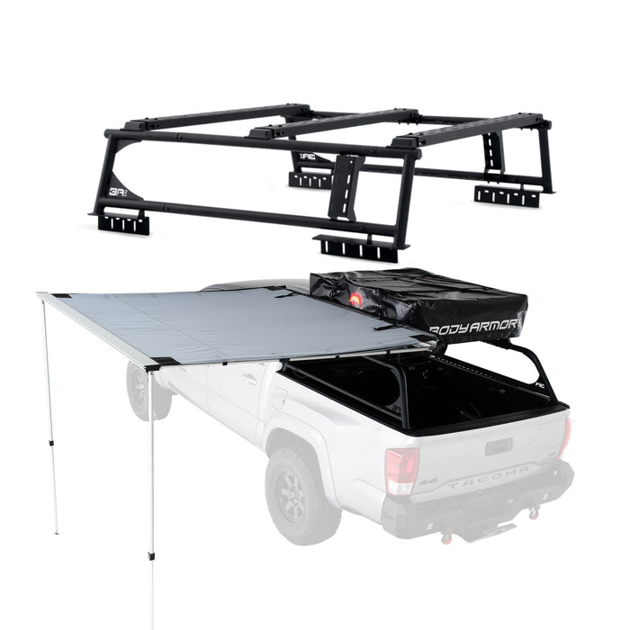 Body Armor 4x4 Overland Rack w/Sky Ridge 6.5' Awning TK-6126-20020