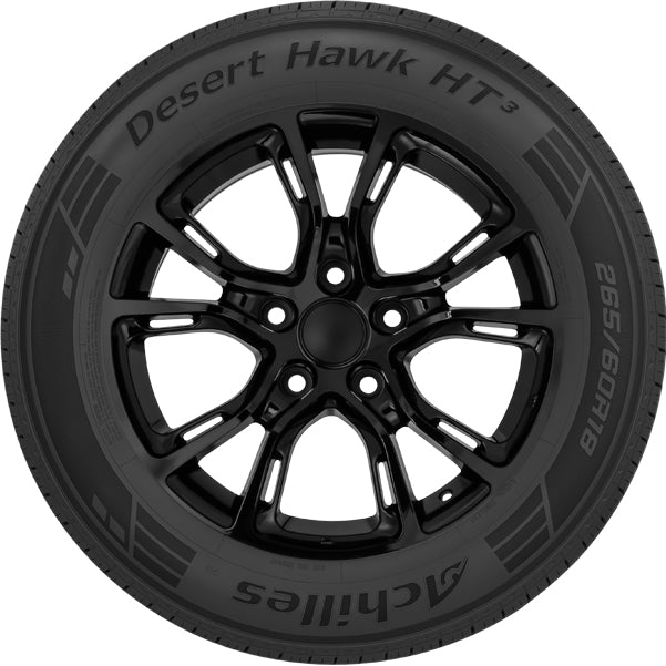 (QTY 4) LT265/70R17 Achilles Desert Hawk HT3 121Q Load Range E Black Wall Tires