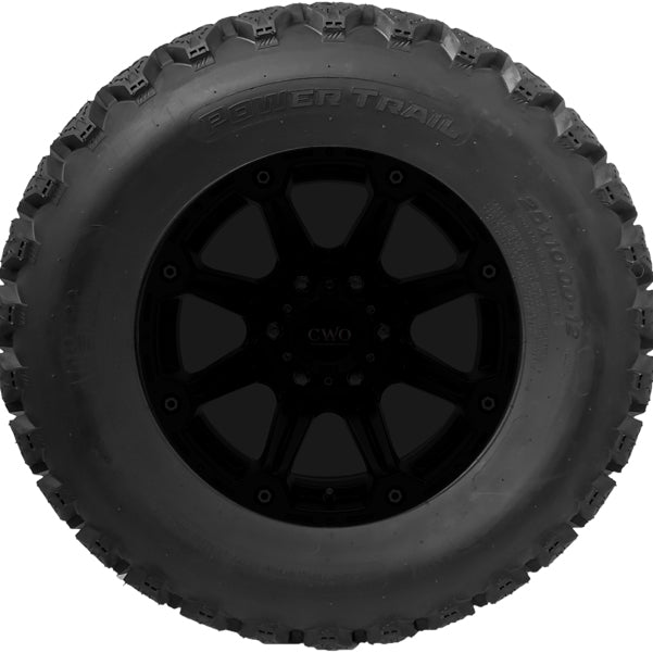 (QTY 4) 25x13.00-9 Airloc Power Trail ATV LRC Black Wall Tires