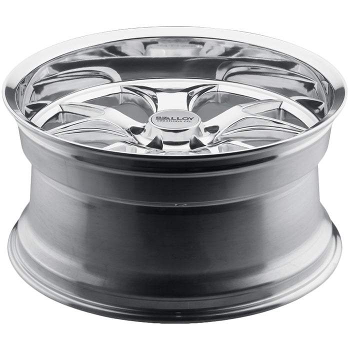 (Set of 4) Alloy Creations AC525 17x8 5x5" +0mm Polished Wheels Rims 17" Inch