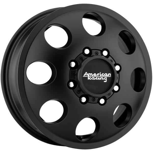 American Racing AR204 Baja Dually Front 17x6 8x6.5" +111mm Satin Black Wheel Rim