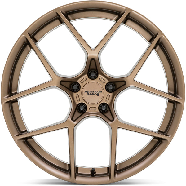 (Set of 4) Staggered-American Racing Crossfire 20" 5x115 20mm Bronze Wheels Rims