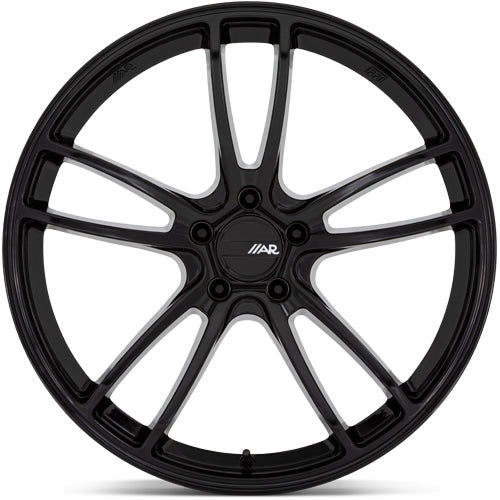 Staggered-American Racing Mach Five 19x9,19x10 5x4.5" 30mm Black Wheels Rims