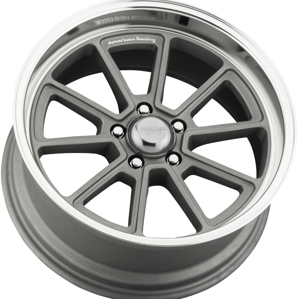 (Set of 4) Staggered-American Racing VN510 Draft 20" 5x4.75 Silver Wheels Rims