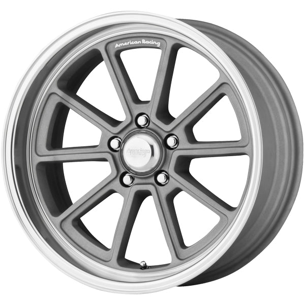 (Set of 4) Staggered-American Racing VN510 Draft 20" 5x4.75 Silver Wheels Rims