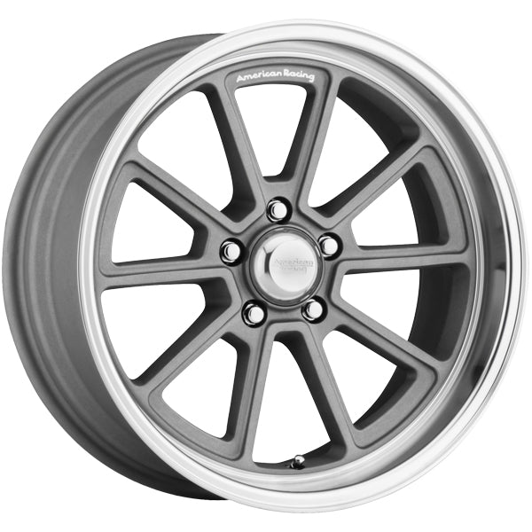 (Set of 4) Staggered-American Racing VN510 Draft 20" 5x4.75 Silver Wheels Rims