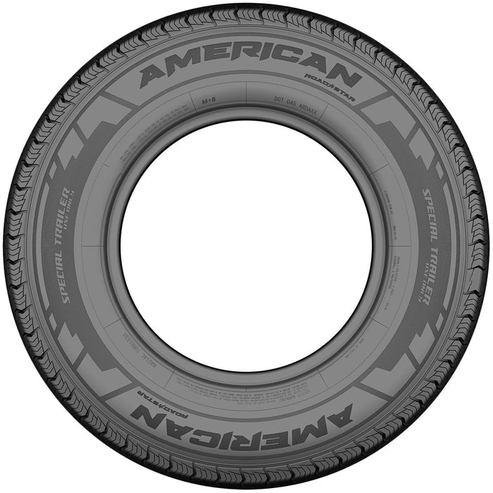 (QTY 4) ST225/75R15 American Road Star All Steel Trailer 123/119N LRG Tires