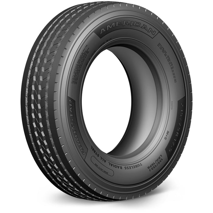 (QTY 4) 215/75R17.5 American Road Star ARS6000 135/133L LRH Black Wall Tires