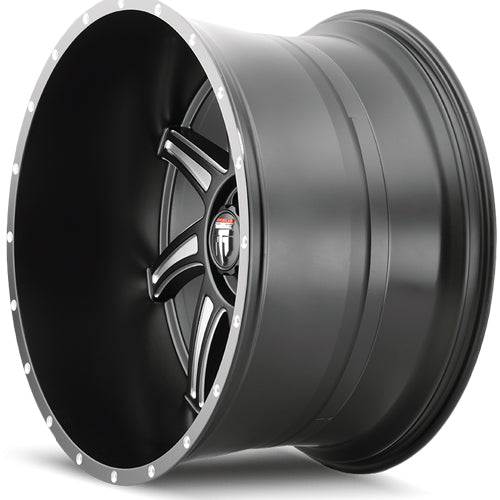 American Truxx AT162 Vortex 24x14 5x5" -76mm Black/Milled Wheel Rim 24" Inch