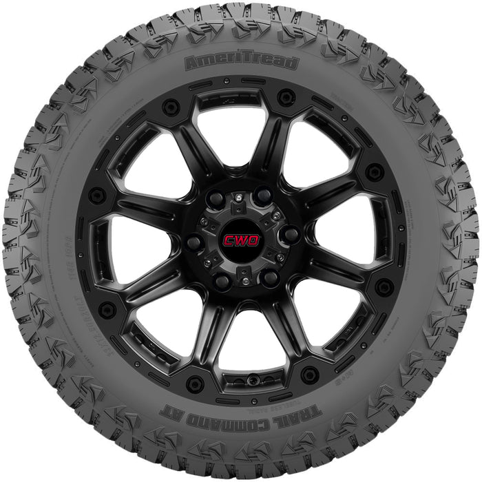 (QTY 4) 33x12.50R20LT AmeriTread Trail Command A/T 114R LRE Black Wall Tires
