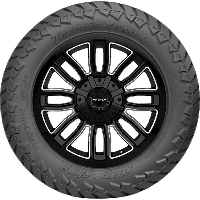 (QTY 4) LT285/55R20 Amp Tires Terrain Attack A/T 122S LRE Black Wall Tires