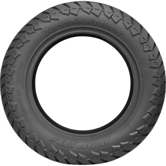 (QTY 4) 37x12.50R20LT Amp Tires Terrain Attack A/T 126R LRE Black Wall Tires