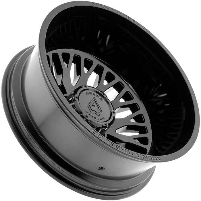 Set of 6-22" Inch Arena A121 Monarch Dually 8x200 Gloss Black Wheels Rims