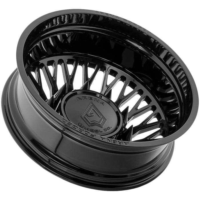 Set of 6-24" Inch Arena AF102 Maximus Dually 8x210 Gloss Black Wheels Rims