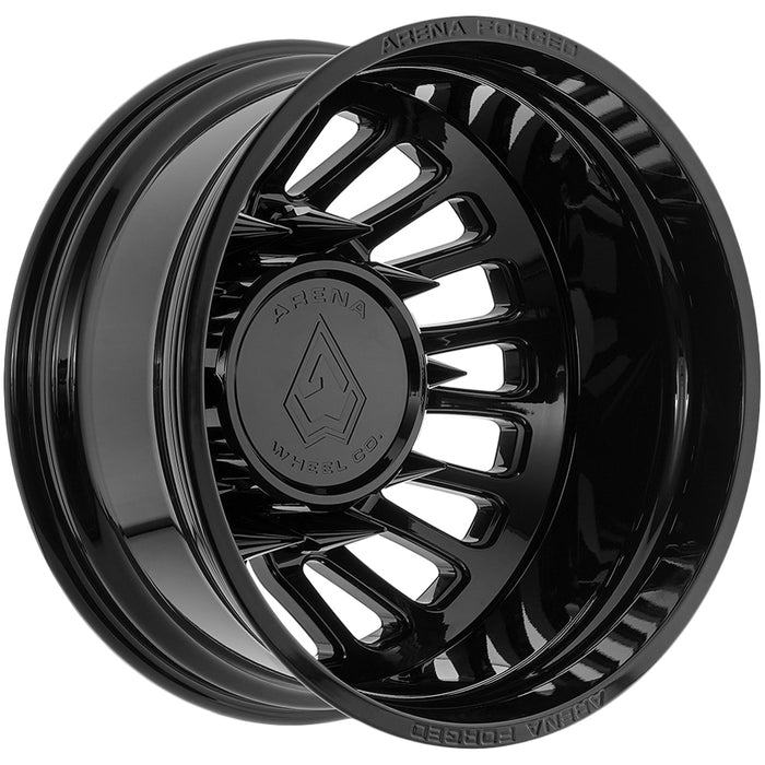 Set of 6-24" Inch Arena AF103 Shoreline Dually 10x225 Gloss Black Wheels Rims