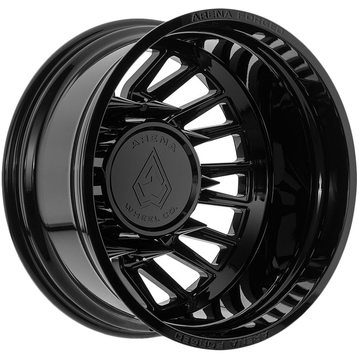 Set of 6-24" Inch Arena AF105 Imperial Dually 8x210 Gloss Black Wheels Rims