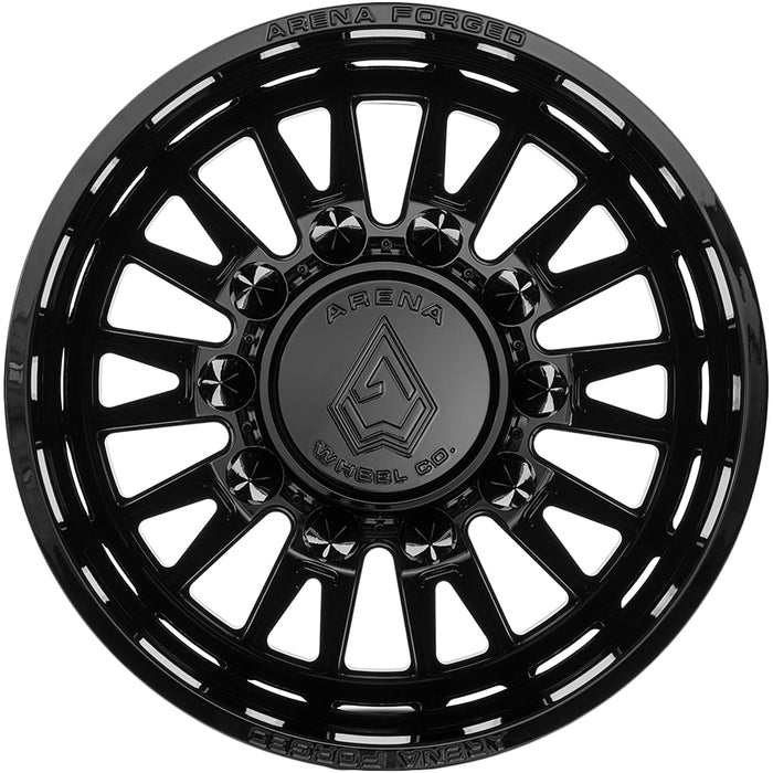 Set of 6-24" Inch Arena AF105 Imperial Dually 8x210 Gloss Black Wheels Rims