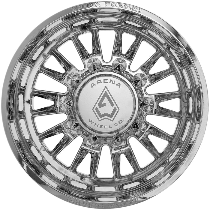 Set of 6-24" Inch Arena Forged AF105 Imperial Dually 10x225 Polished Wheels Rims