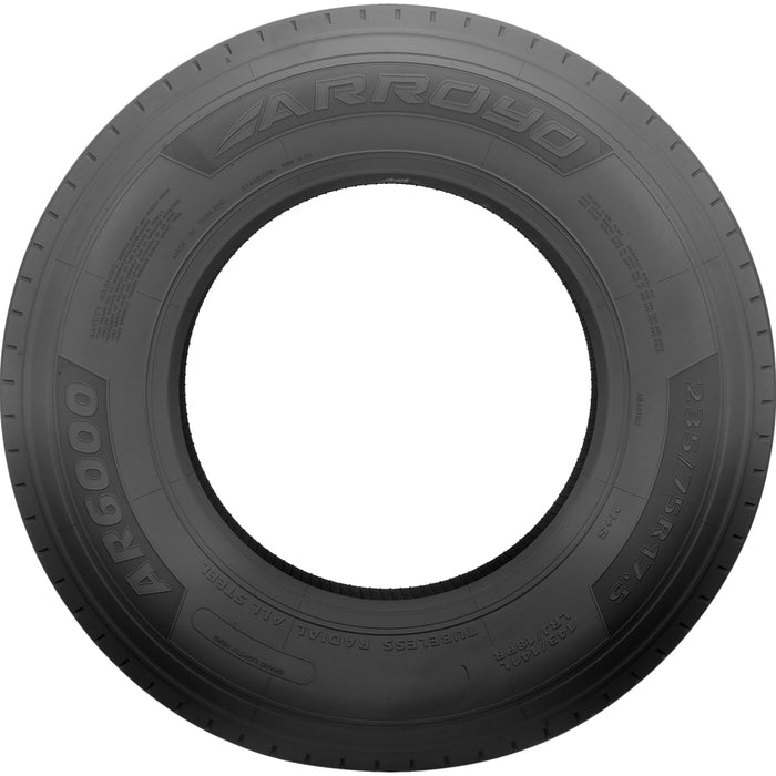 (QTY 2) 235/75R17.5 Arroyo AR6000 143/141L LRJ Black Wall Tires