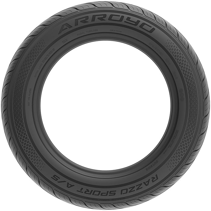 (QTY 2) 275/55R20 Arroyo Razzo Sport A/S 117V XL Black Wall Tires