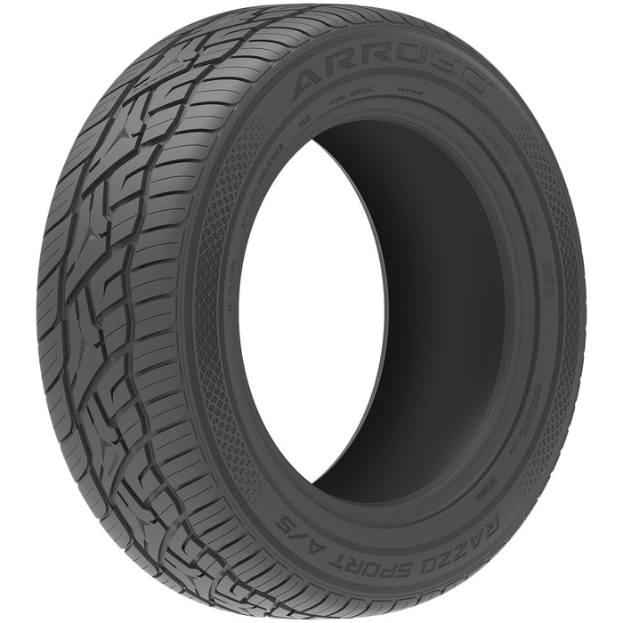 (QTY 2) 305/40R22 Arroyo Razzo Sport A/S 114V XL Black Wall Tires