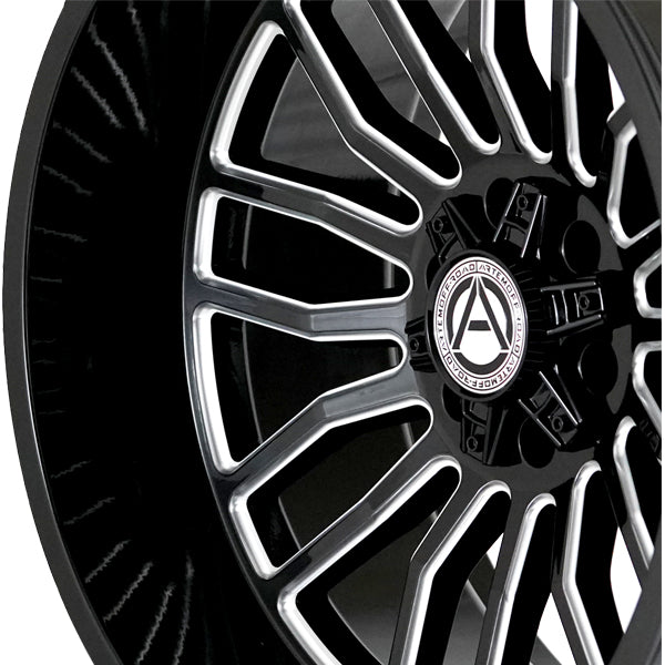 Artem Offroad A204 Div 22x10 6x135/6x5.5" -19mm Black/Milled Wheel Rim 22" Inch