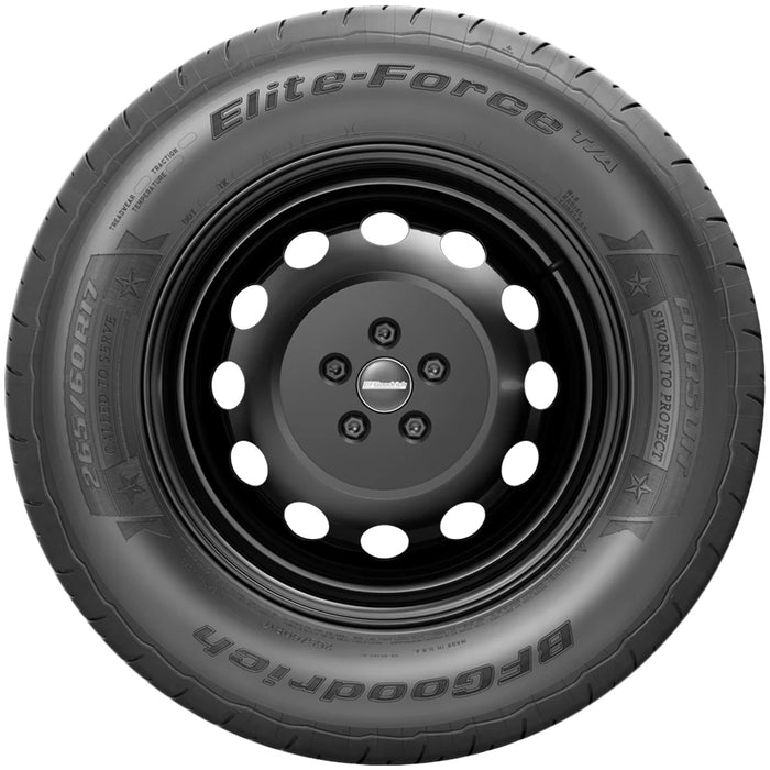 (QTY 2) 245/60R18 BFG Elite-Force T/A 109V XL Black Wall Tires