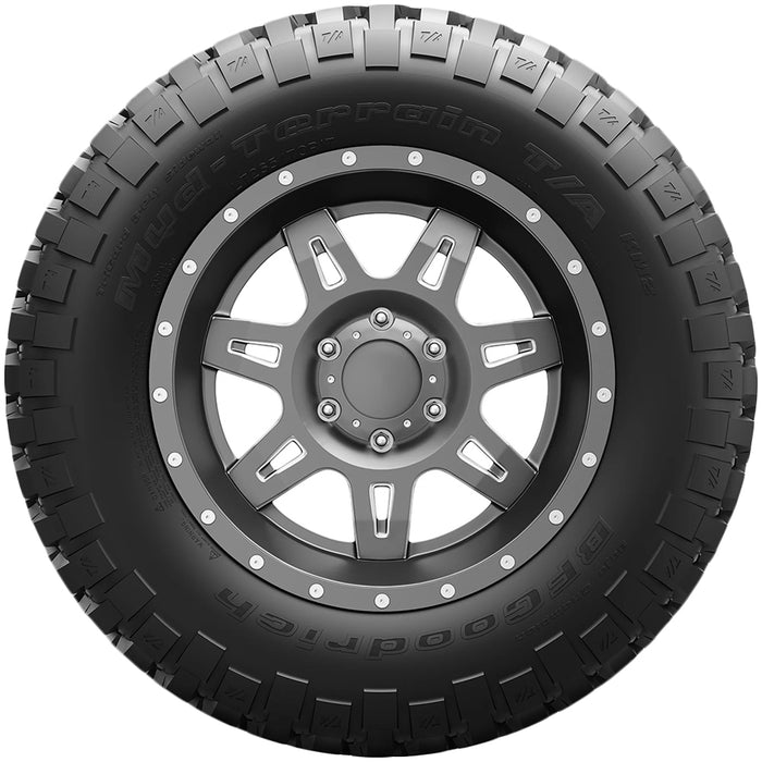 (QTY 4) LT255/75R17 BFG Mud Terrain T/A KM2 111/108Q LRC Black Wall Tires