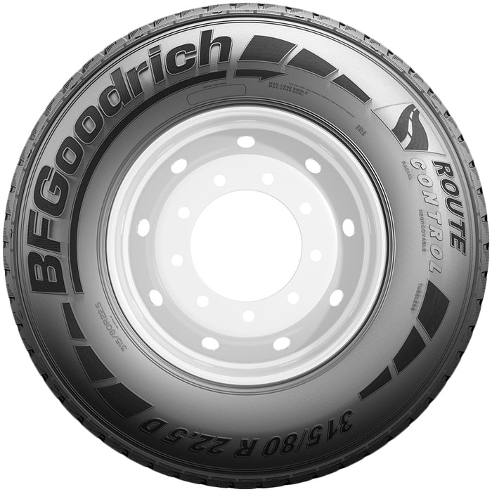 (QTY 2) 225/70R19.5 BFG Route Control D 128/126N LRG Black Wall Tires