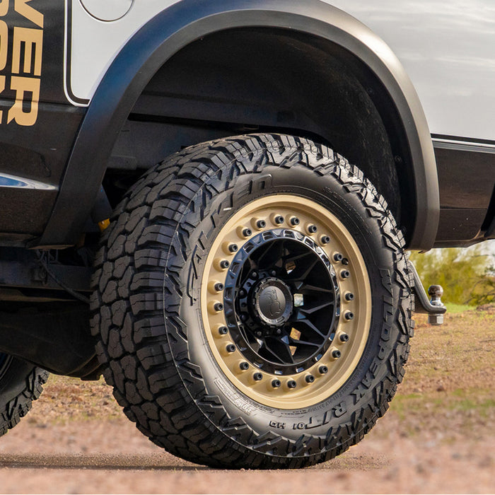 (Set of 4) Black Rhino Alpha 17x9 5x5" +0mm Black/Sand Wheels Rims 17" Inch