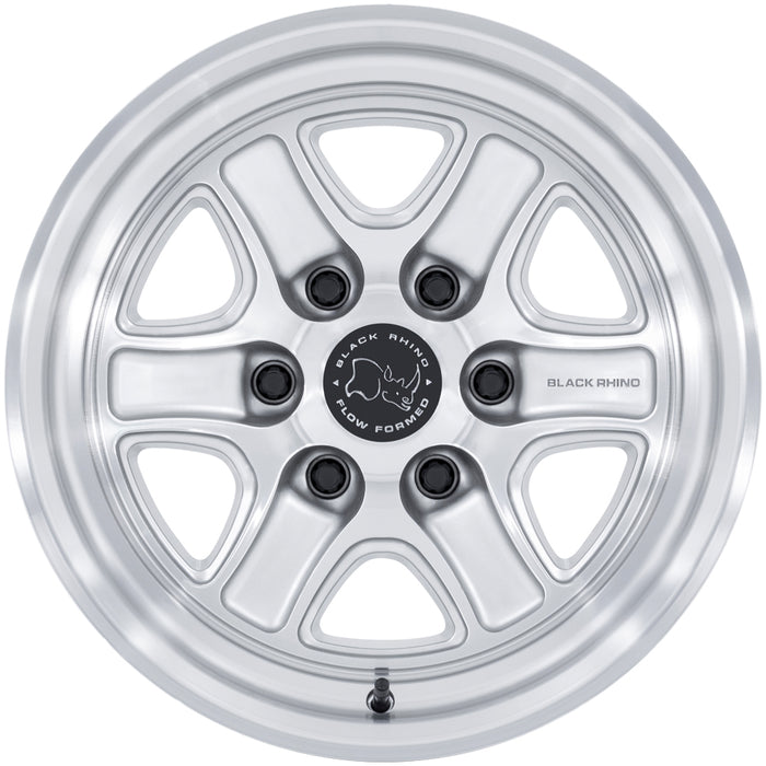 (Set of 5) Black Rhino BR032 Echo 17x8.5 6x5.5" +0mm Silver Wheels Rims 17" Inch