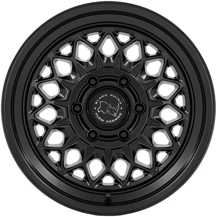 (Set of 4) Black Rhino BR034 Graz 17x8.5 6x135 +25mm Matte Black Wheels Rims