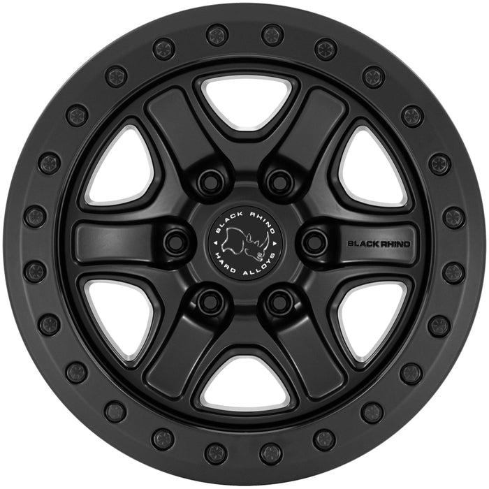 (Set of 4) Black Rhino Echo TrailBeadlock 17x8.5 6x5.5 +0mm Black Wheels Rims