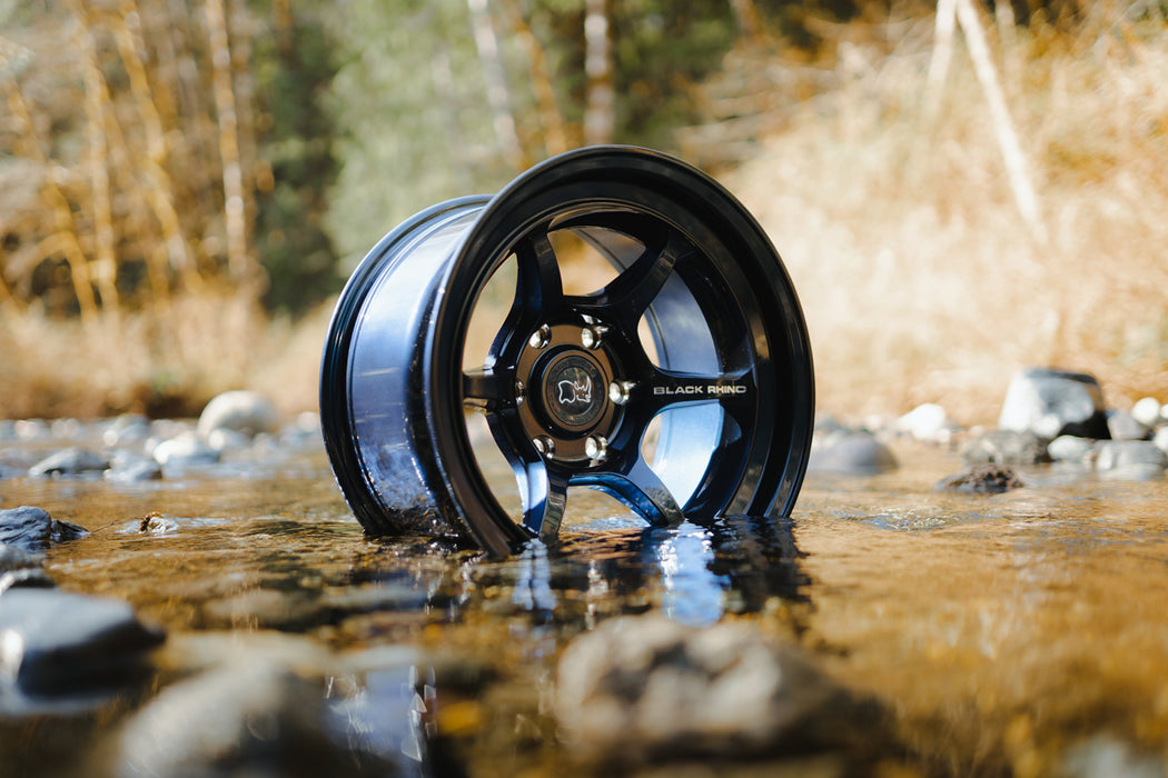Black Rhino Shogun 17x8.5 6x5.5" -10mm Blue Wheel Rim 17" Inch