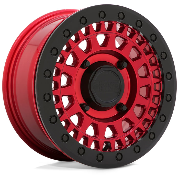 Black Rhino UTV Parker Beadlock 14x7 4x110 +36mm Candy Red Wheel Rim 14" Inch