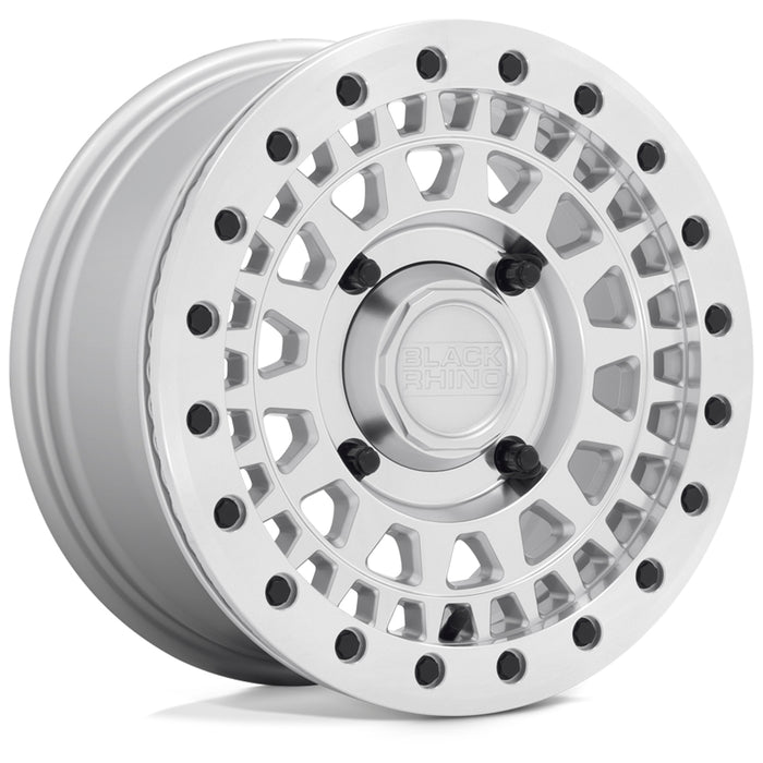 Black Rhino UTV Parker Beadlock 14x7 4x137 +51mm Silver Wheel Rim 14" Inch