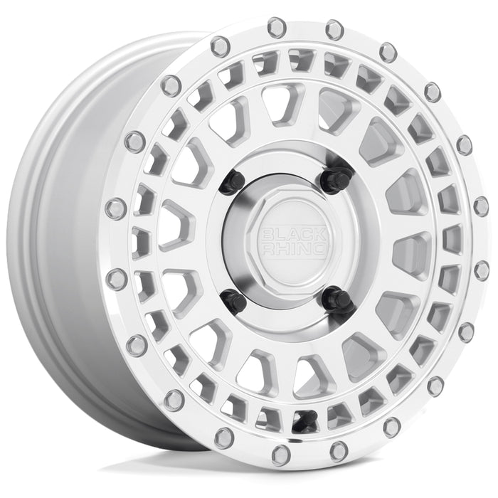 Black Rhino UTV Parker 15x7 4x110 +51mm Silver Wheel Rim 15" Inch