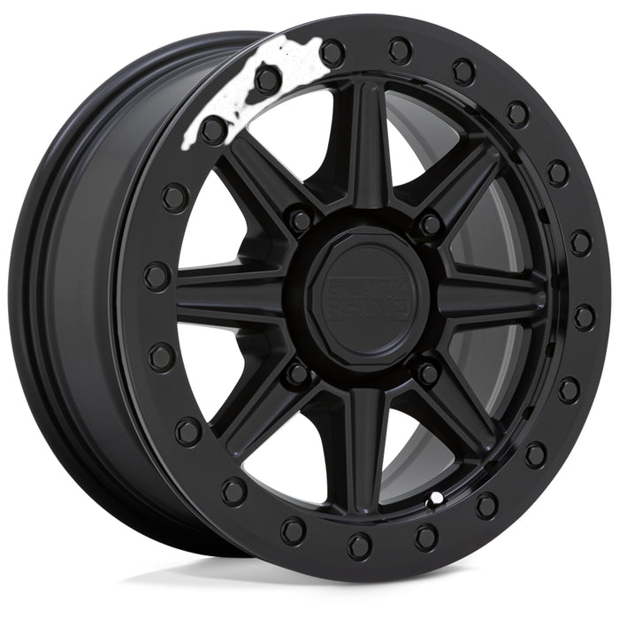 (Set of 5) Black Rhino Webb Beadlock 15x7 4x110 +36mm Matte Black Wheels Rims