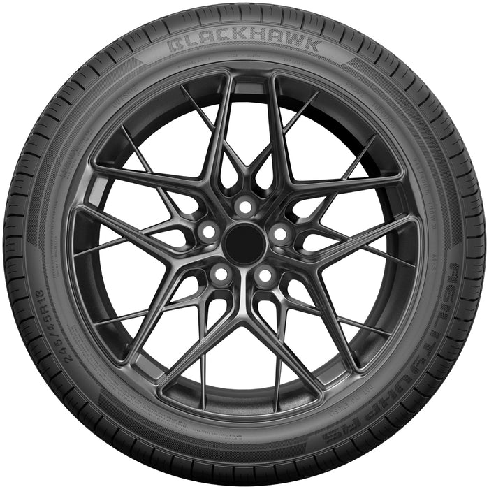 (QTY 2) 215/65R16 Blackhawk Agility UHP AS 98H SL Black Wall Tires