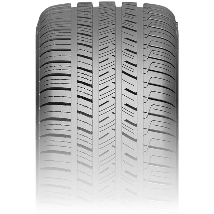 (QTY 4) 255/45R19 Blackhawk Agility UHP AS 104W XL Black Wall Tires