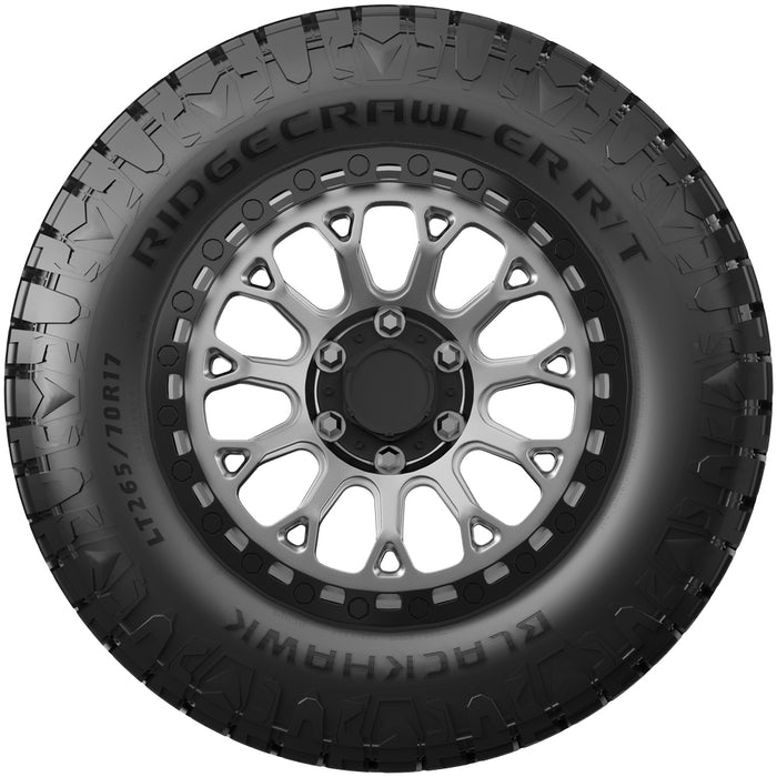(QTY 4) LT275/65R20 Blackhawk Ridgecrawler R/T 126/123Q LRE Black Wall Tires