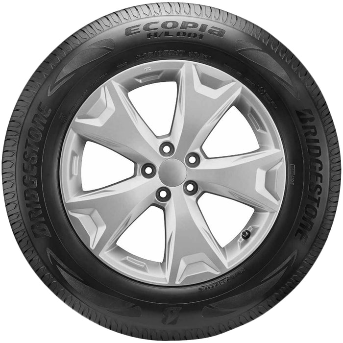 (QTY 4) 235/60R18 Bridgestone Ecopia H/L 001 107V XL Black Wall Tires