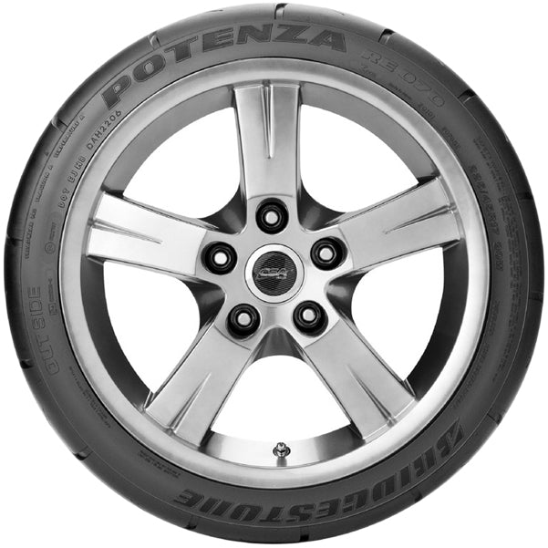 (QTY 4) 285/35ZRF20 Bridgestone Potenza RE070R Run Flat 100Y SL Black Wall Tires